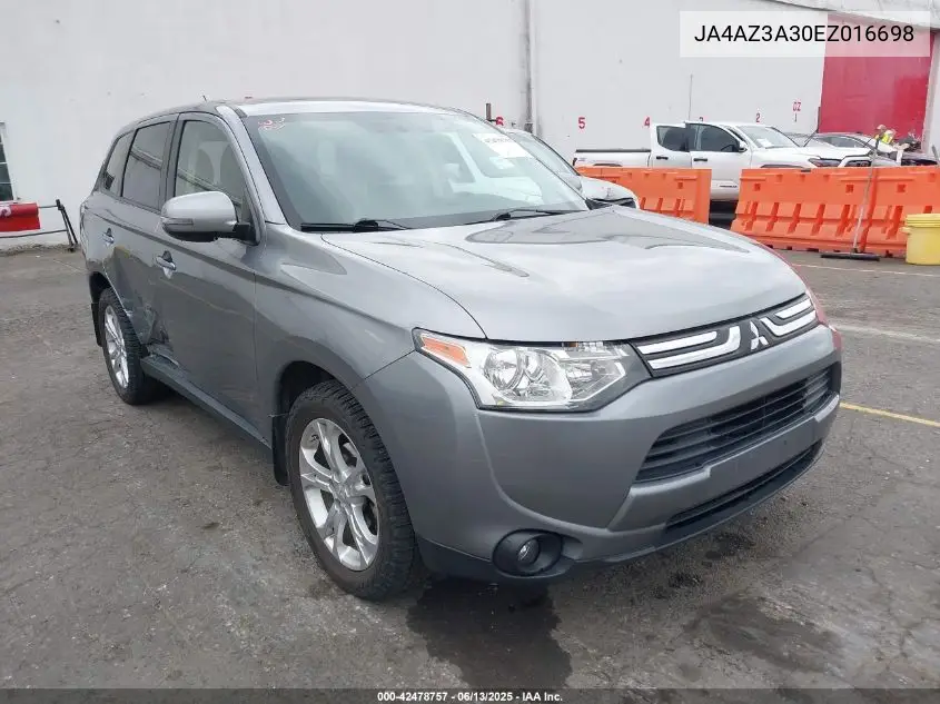 2014 Mitsubishi Outlander Se VIN: JA4AZ3A30EZ016698 Lot: 42478757