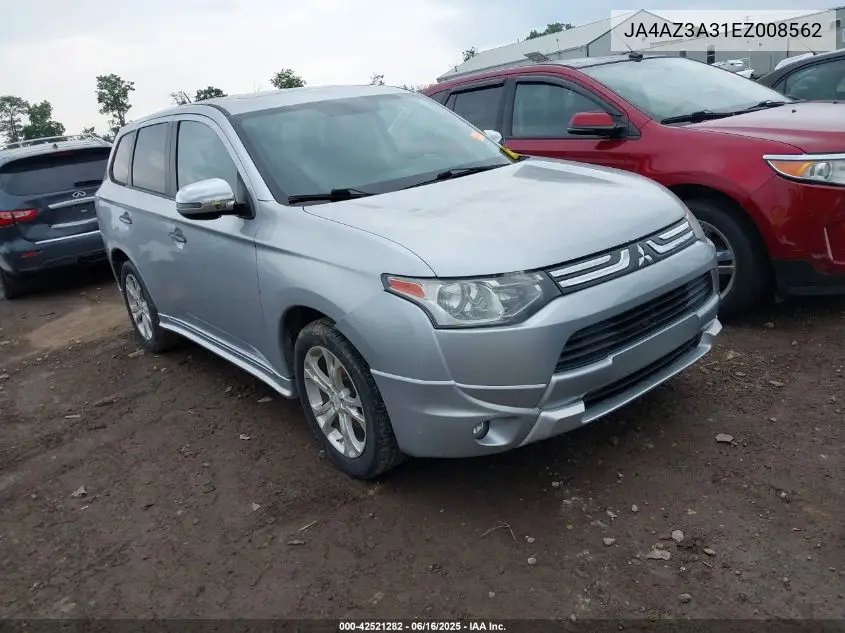 2014 Mitsubishi Outlander Se VIN: JA4AZ3A31EZ008562 Lot: 42521282