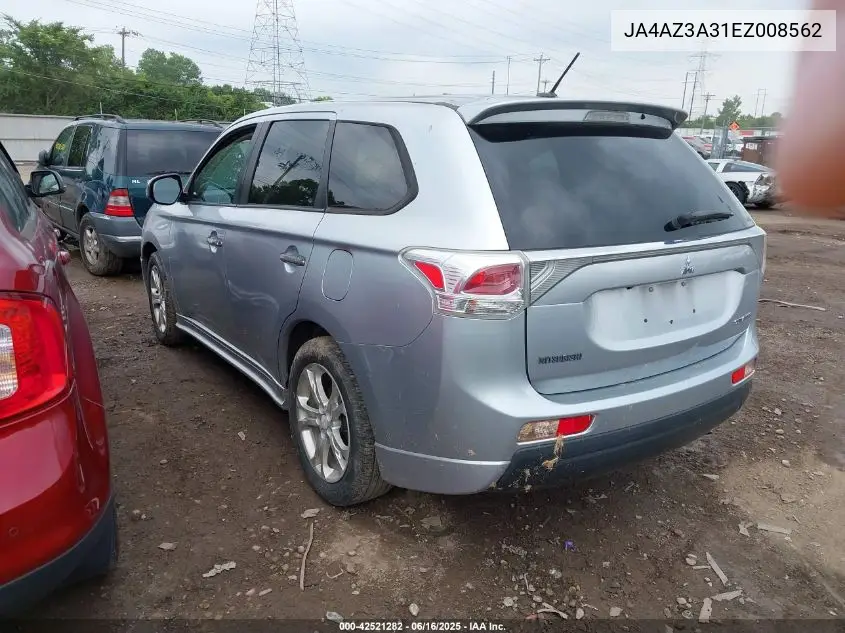 2014 Mitsubishi Outlander Se VIN: JA4AZ3A31EZ008562 Lot: 42521282