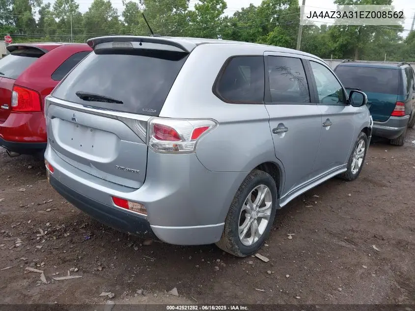 2014 Mitsubishi Outlander Se VIN: JA4AZ3A31EZ008562 Lot: 42521282