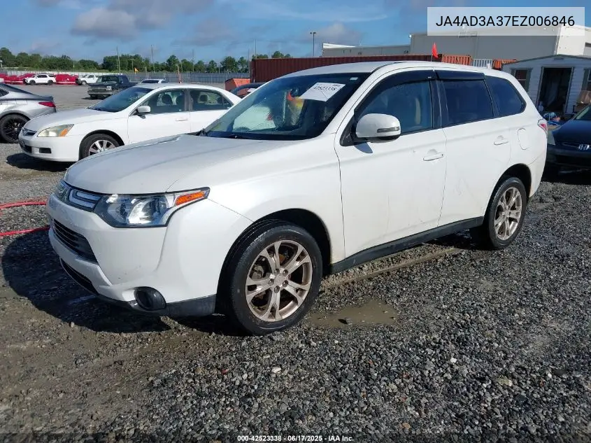2014 Mitsubishi Outlander Se VIN: JA4AD3A37EZ006846 Lot: 42523338
