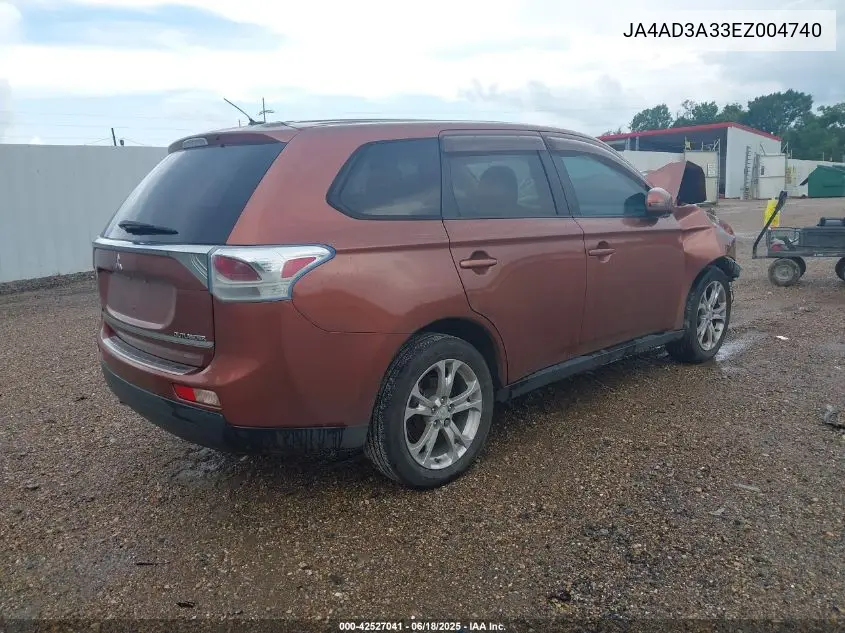 2014 Mitsubishi Outlander Se VIN: JA4AD3A33EZ004740 Lot: 42527041