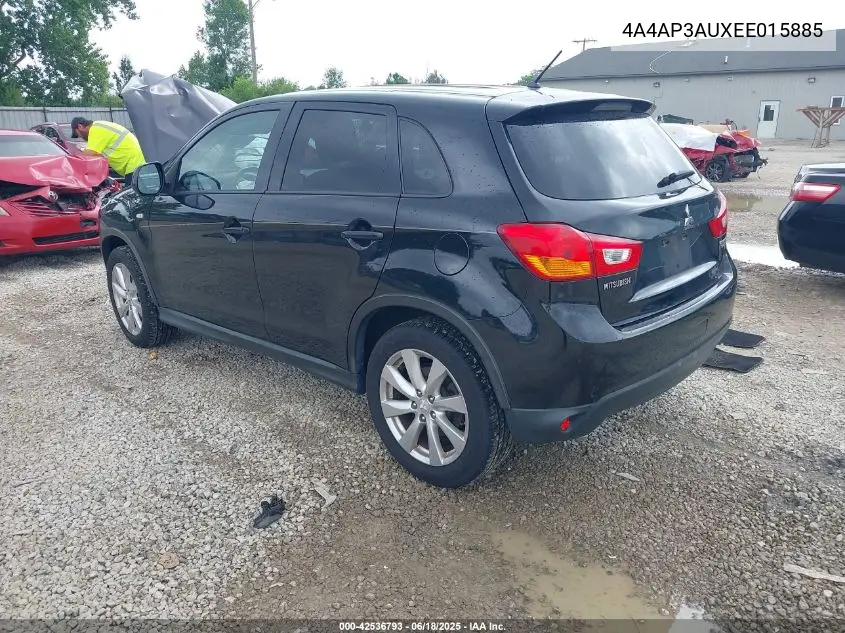 2014 Mitsubishi Outlander Sport Es VIN: 4A4AP3AUXEE015885 Lot: 42536793