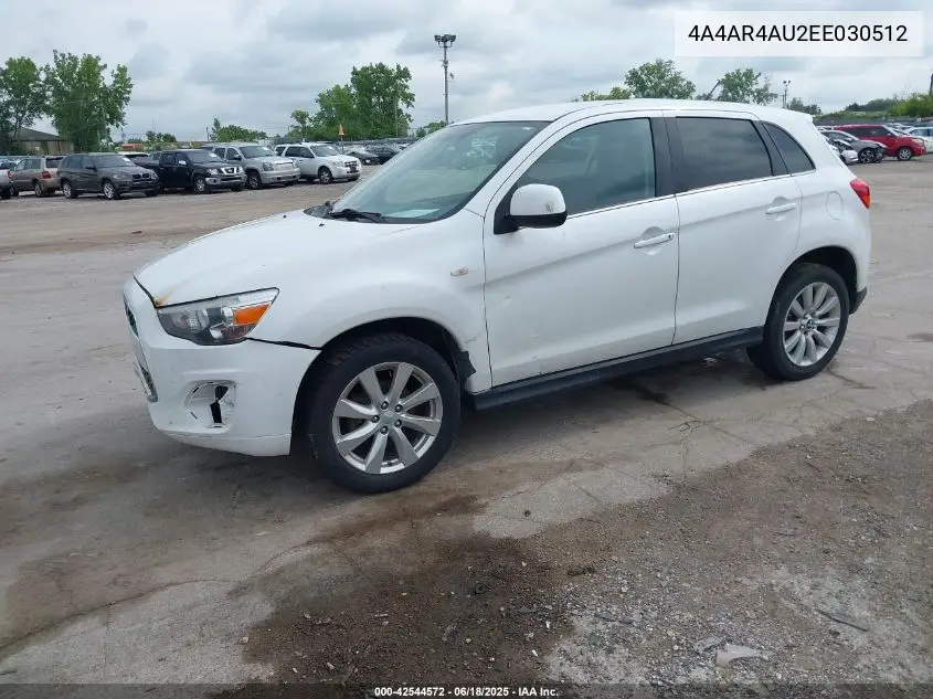 2014 Mitsubishi Outlander Sport Se VIN: 4A4AR4AU2EE030512 Lot: 42544572
