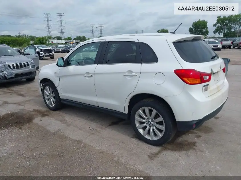 2014 Mitsubishi Outlander Sport Se VIN: 4A4AR4AU2EE030512 Lot: 42544572