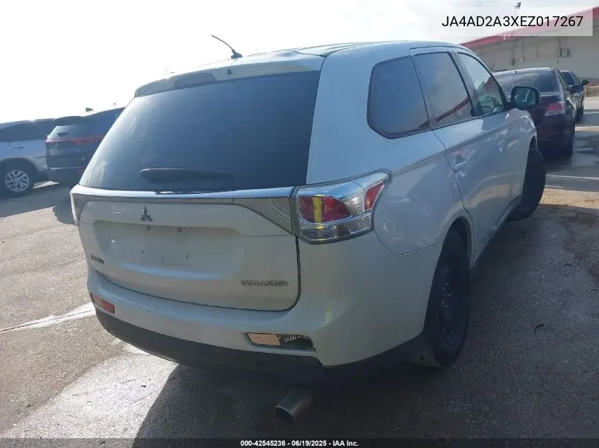 2014 Mitsubishi Outlander Es VIN: JA4AD2A3XEZ017267 Lot: 42545236