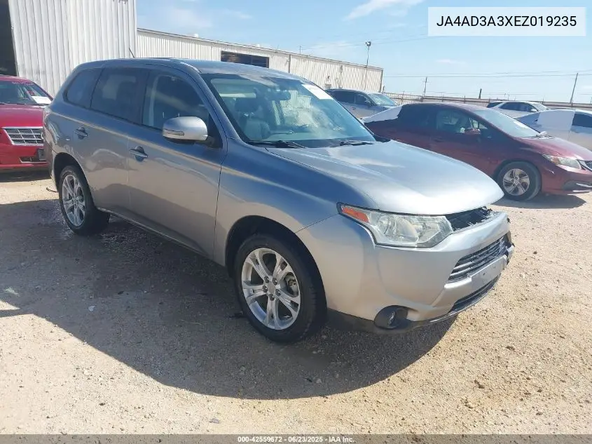 2014 Mitsubishi Outlander Se VIN: JA4AD3A3XEZ019235 Lot: 42559672