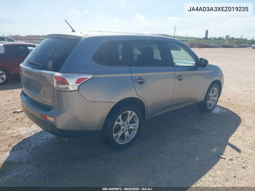 2014 Mitsubishi Outlander Se VIN: JA4AD3A3XEZ019235 Lot: 42559672