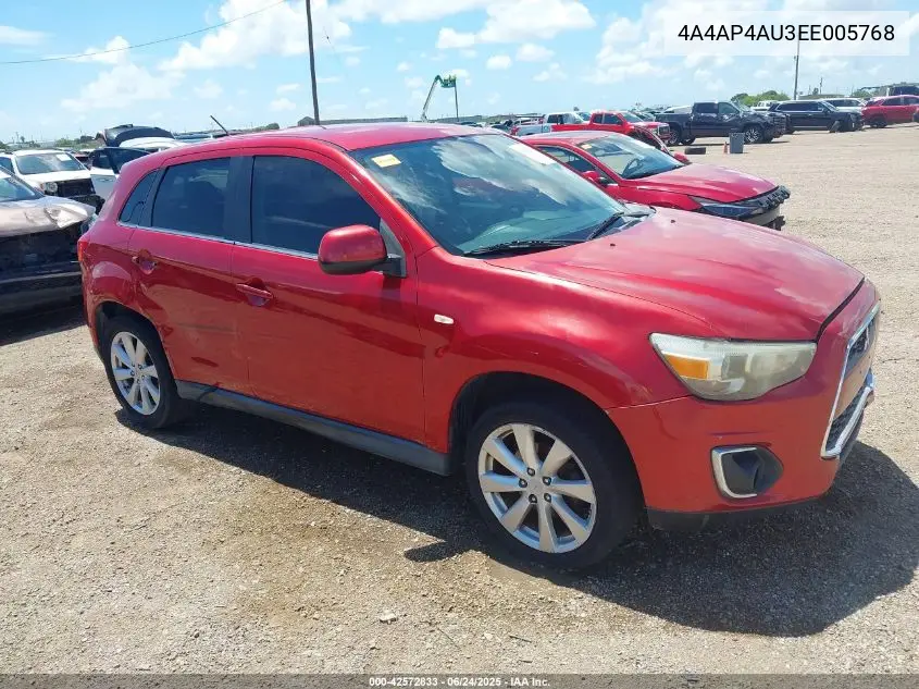 2014 Mitsubishi Outlander Sport Se VIN: 4A4AP4AU3EE005768 Lot: 42572833