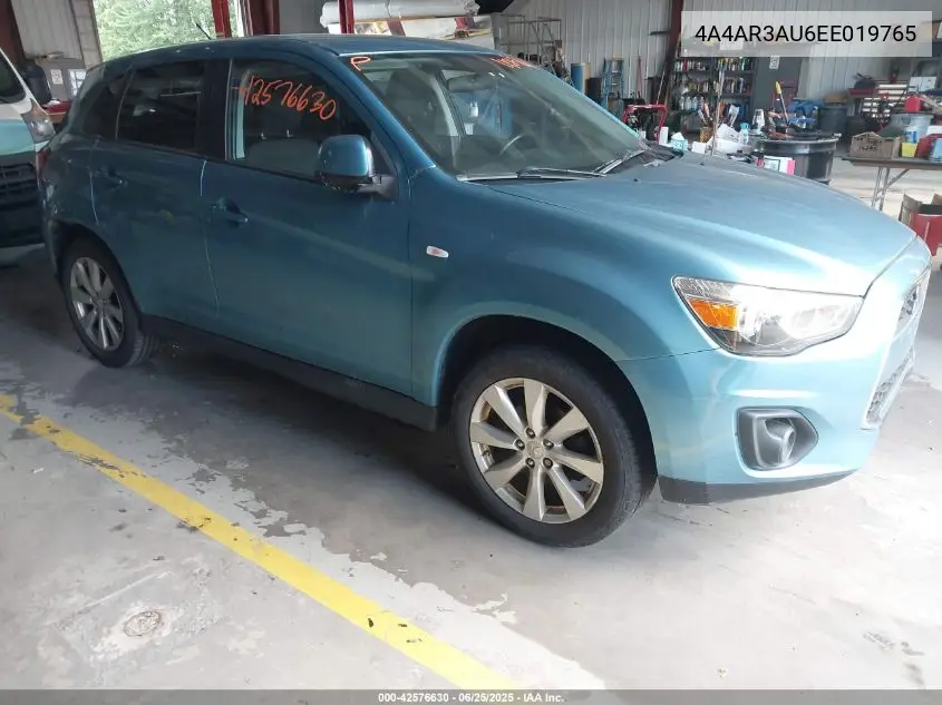 4A4AR3AU6EE019765 2014 Mitsubishi Outlander Sport Es