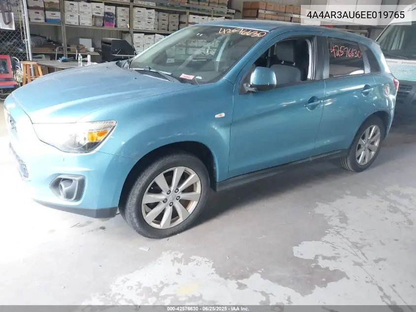 4A4AR3AU6EE019765 2014 Mitsubishi Outlander Sport Es