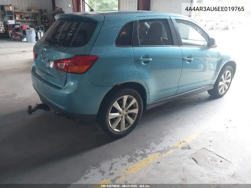 4A4AR3AU6EE019765 2014 Mitsubishi Outlander Sport Es