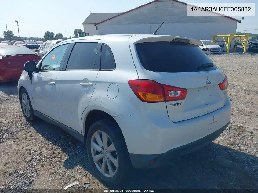 2014 Mitsubishi Outlander Sport Es VIN: 4A4AR3AU6EE005882 Lot: 42582863