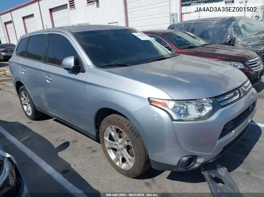 2014 Mitsubishi Outlander Se VIN: JA4AD3A35EZ001502 Lot: 42612994
