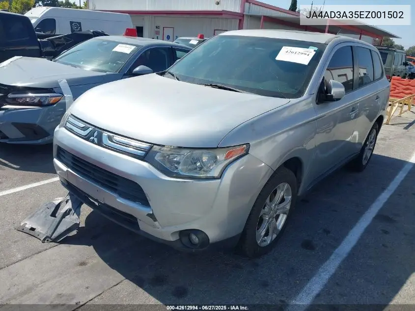 2014 Mitsubishi Outlander Se VIN: JA4AD3A35EZ001502 Lot: 42612994
