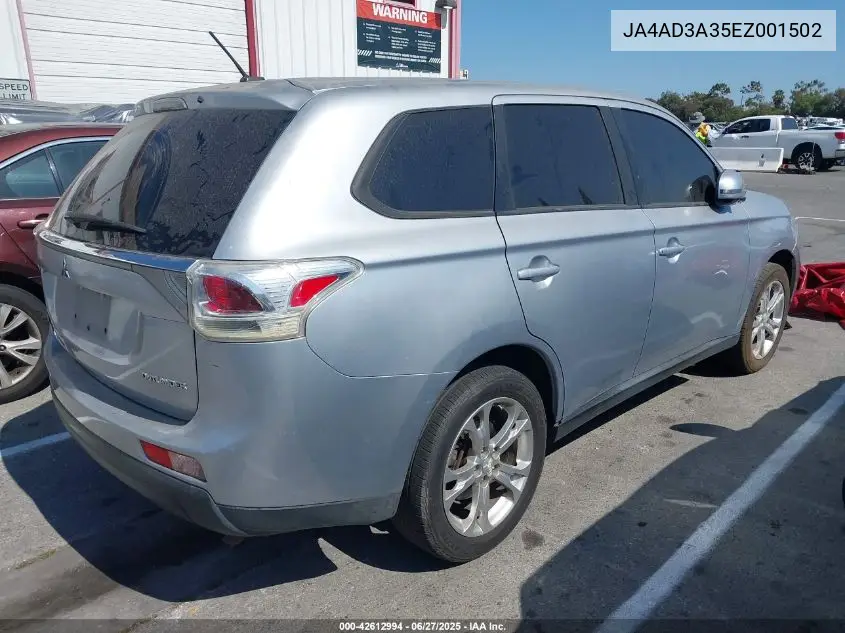 2014 Mitsubishi Outlander Se VIN: JA4AD3A35EZ001502 Lot: 42612994