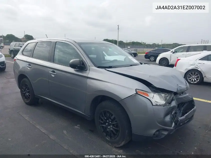 2014 Mitsubishi Outlander Es VIN: JA4AD2A31EZ007002 Lot: 42613451