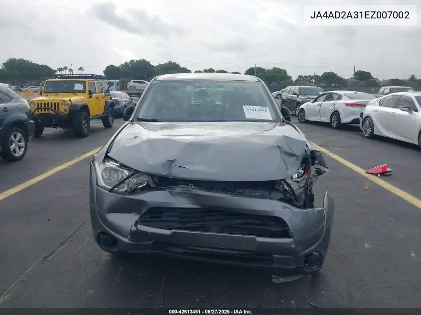 2014 Mitsubishi Outlander Es VIN: JA4AD2A31EZ007002 Lot: 42613451