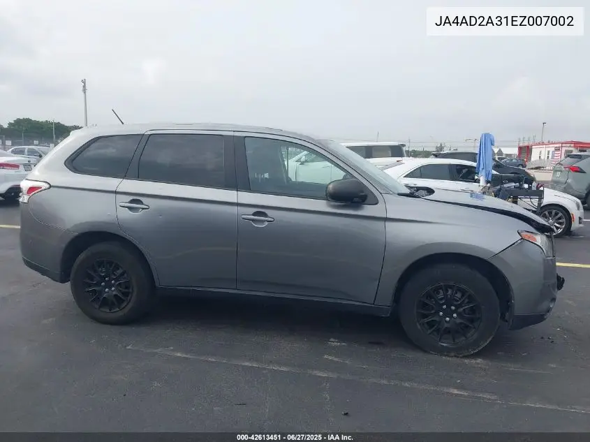 2014 Mitsubishi Outlander Es VIN: JA4AD2A31EZ007002 Lot: 42613451
