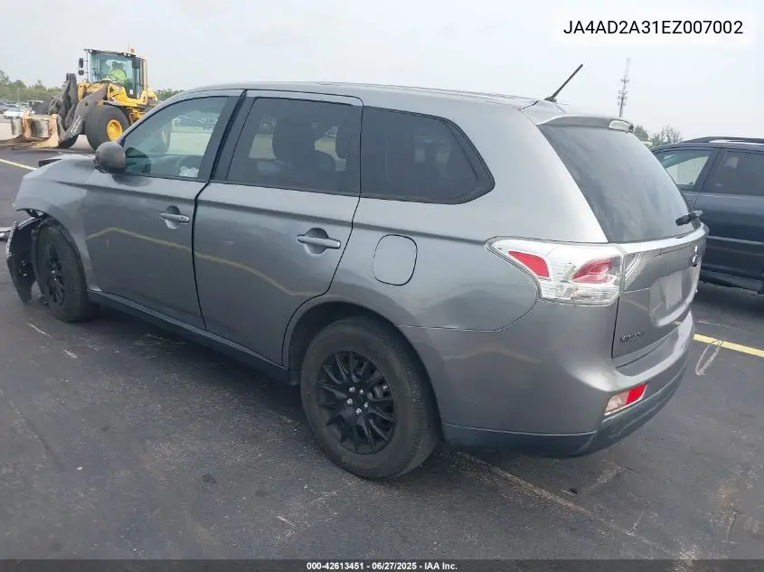 2014 Mitsubishi Outlander Es VIN: JA4AD2A31EZ007002 Lot: 42613451