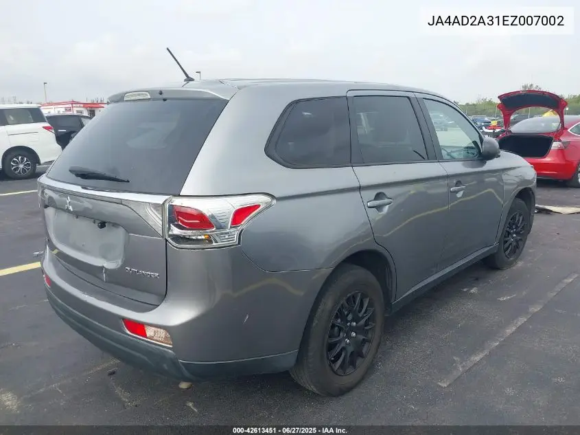 2014 Mitsubishi Outlander Es VIN: JA4AD2A31EZ007002 Lot: 42613451