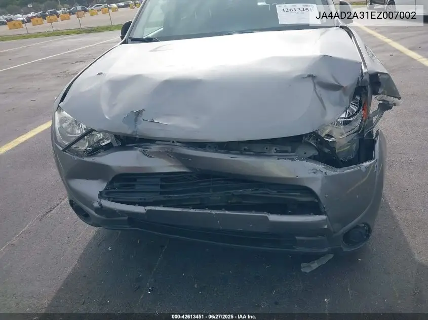 2014 Mitsubishi Outlander Es VIN: JA4AD2A31EZ007002 Lot: 42613451