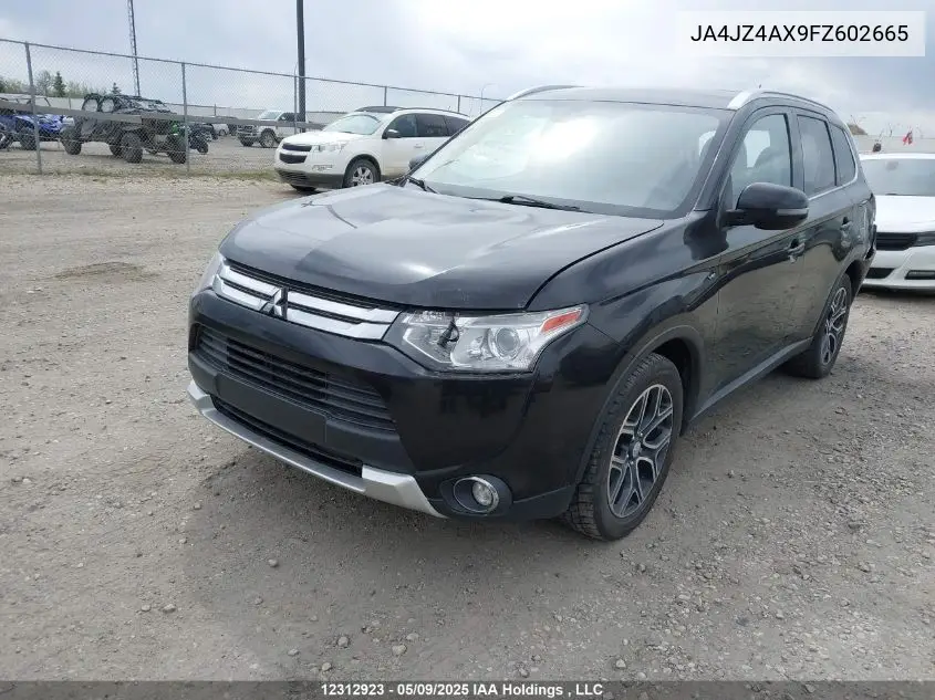 2015 Mitsubishi Outlander Gt VIN: JA4JZ4AX9FZ602665 Lot: 12312923