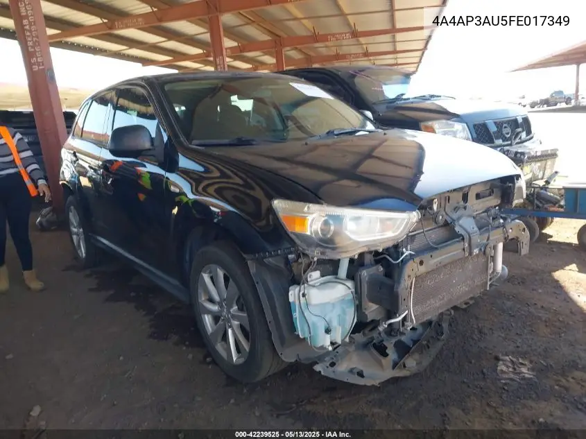 2015 Mitsubishi Outlander Sport Es VIN: 4A4AP3AU5FE017349 Lot: 42239525