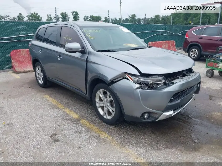 2015 Mitsubishi Outlander Se VIN: JA4AD3A38FZ009935 Lot: 42707304