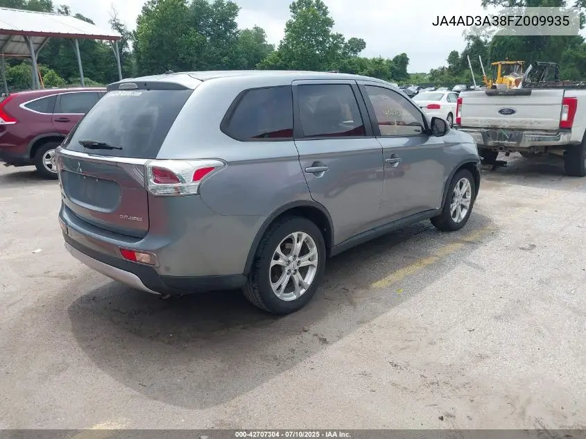 2015 Mitsubishi Outlander Se VIN: JA4AD3A38FZ009935 Lot: 42707304