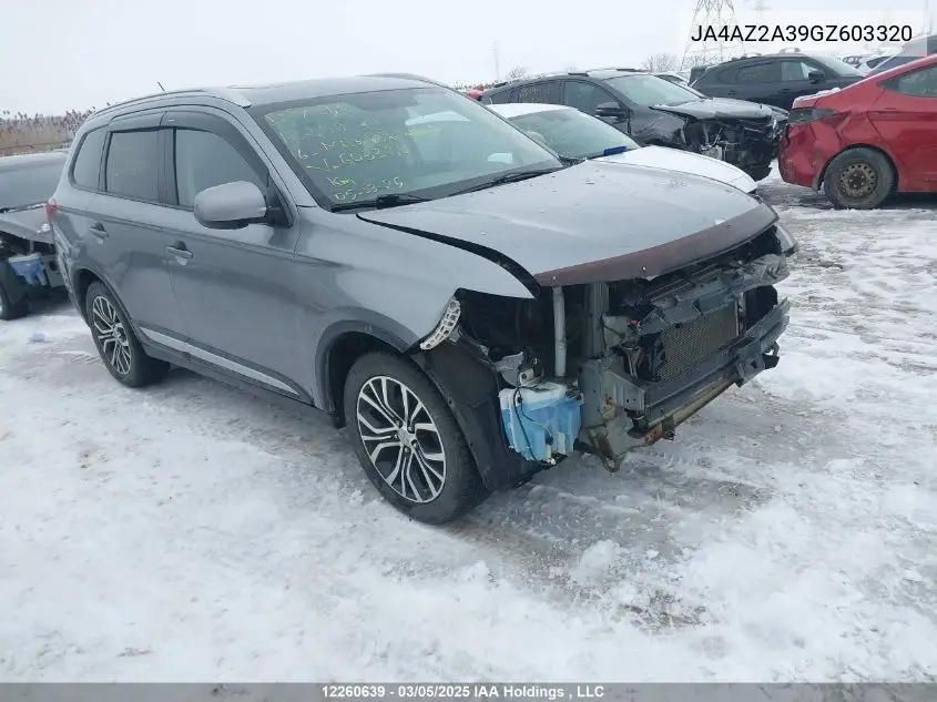2016 Mitsubishi Outlander VIN: JA4AZ2A39GZ603320 Lot: 12260639