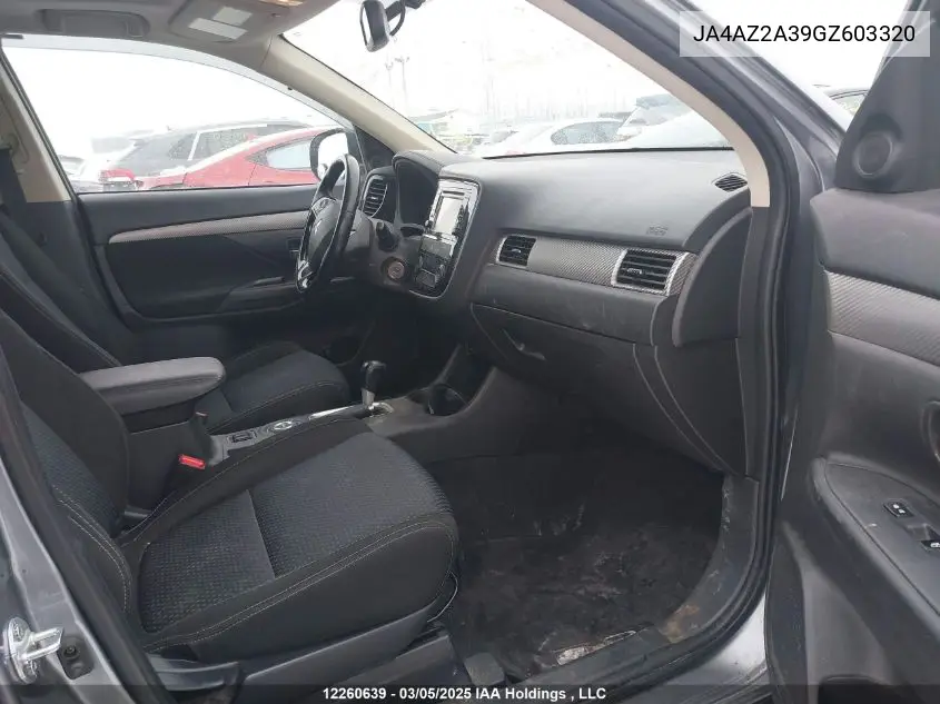 2016 Mitsubishi Outlander VIN: JA4AZ2A39GZ603320 Lot: 12260639