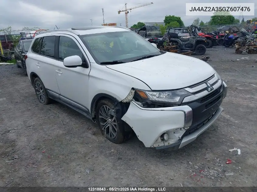 2016 Mitsubishi Outlander Es VIN: JA4AZ2A35GZ607476 Lot: 12318843