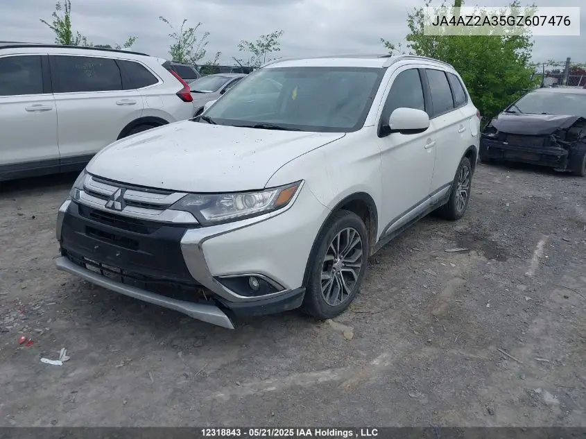 2016 Mitsubishi Outlander Es VIN: JA4AZ2A35GZ607476 Lot: 12318843