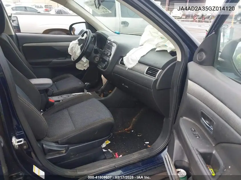 2016 Mitsubishi Outlander Es VIN: JA4AD2A35GZ014120 Lot: 41809607
