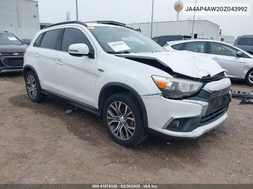 2016 Mitsubishi Outlander Sport 2.4 Sel VIN: JA4AP4AW2GZ043992 Lot: 41878328