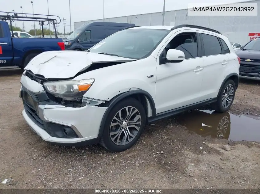 2016 Mitsubishi Outlander Sport 2.4 Sel VIN: JA4AP4AW2GZ043992 Lot: 41878328