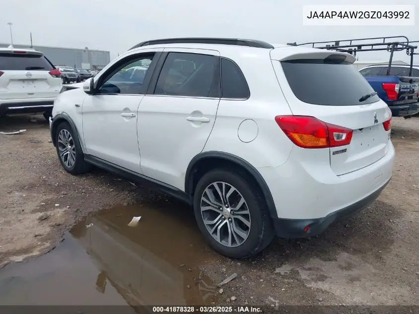 2016 Mitsubishi Outlander Sport 2.4 Sel VIN: JA4AP4AW2GZ043992 Lot: 41878328