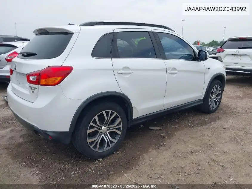 2016 Mitsubishi Outlander Sport 2.4 Sel VIN: JA4AP4AW2GZ043992 Lot: 41878328