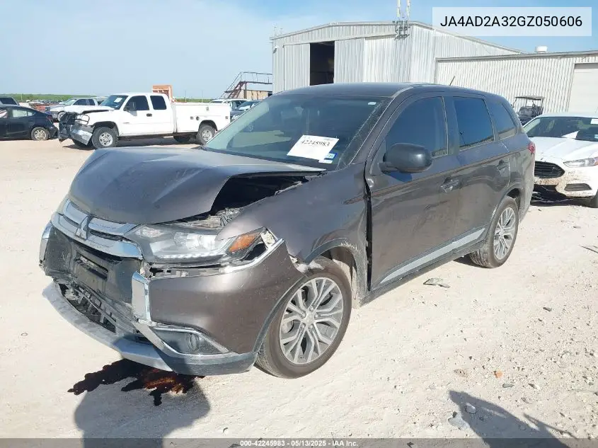 2016 Mitsubishi Outlander Es VIN: JA4AD2A32GZ050606 Lot: 42245983