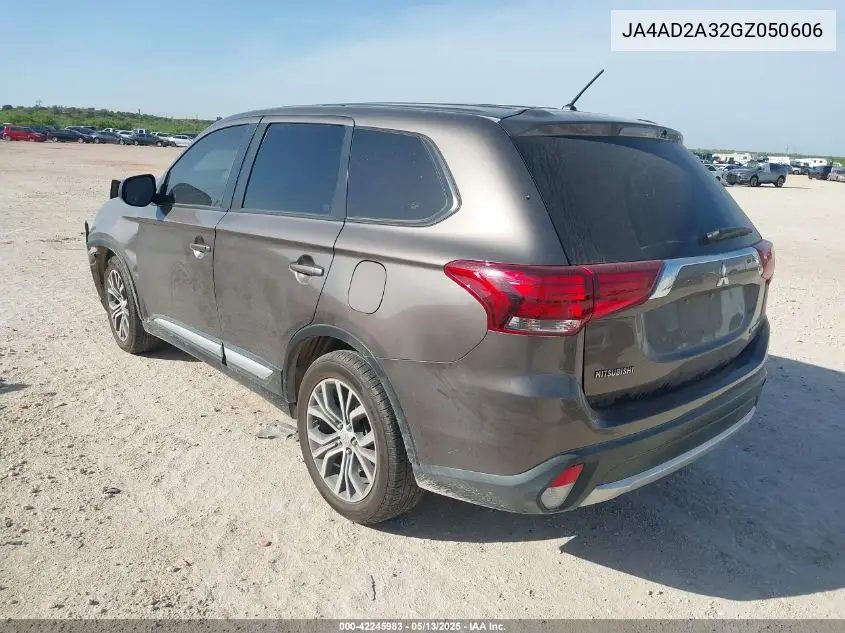 2016 Mitsubishi Outlander Es VIN: JA4AD2A32GZ050606 Lot: 42245983