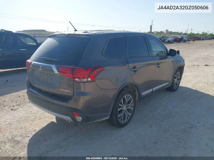 2016 Mitsubishi Outlander Es VIN: JA4AD2A32GZ050606 Lot: 42245983