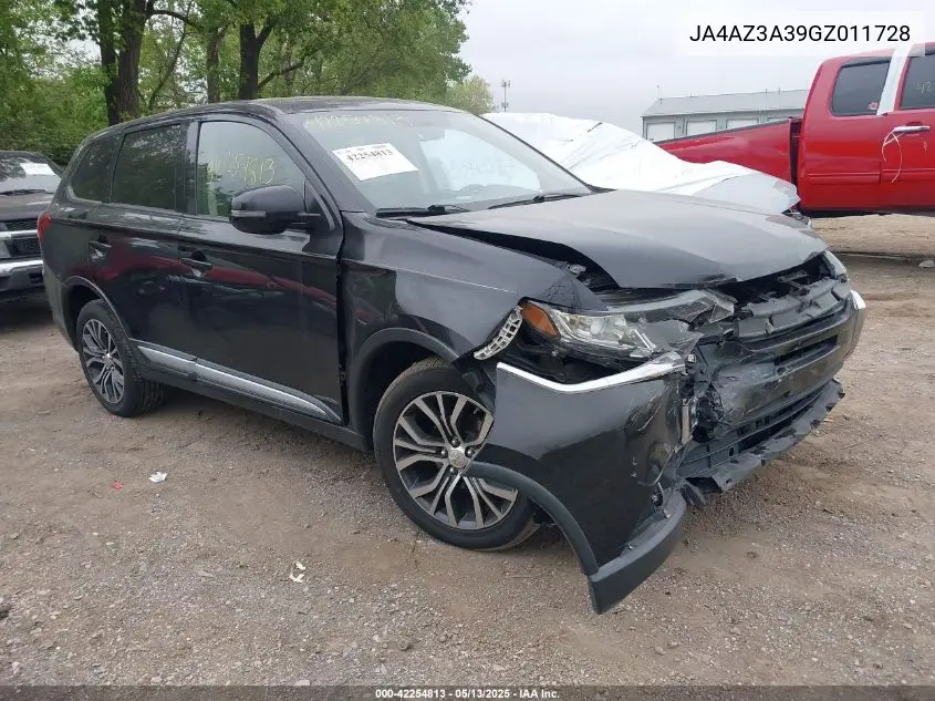 2016 Mitsubishi Outlander Se VIN: JA4AZ3A39GZ011728 Lot: 42254813