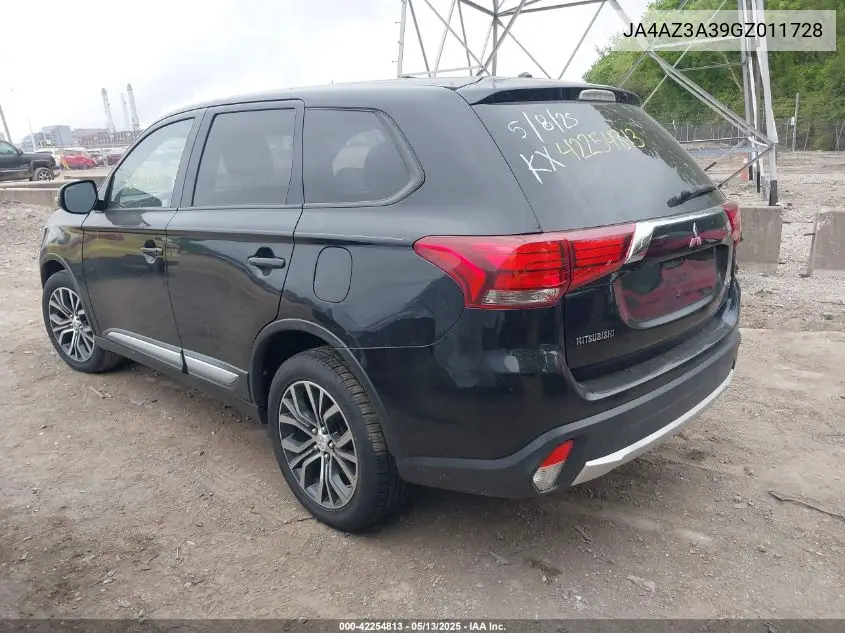 2016 Mitsubishi Outlander Se VIN: JA4AZ3A39GZ011728 Lot: 42254813