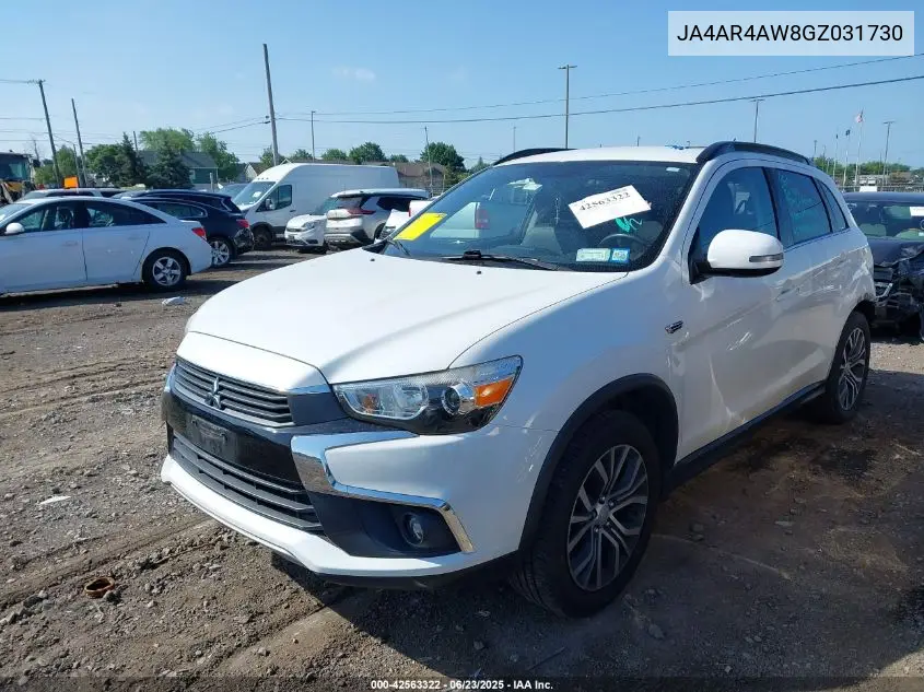 2016 Mitsubishi Outlander Sport 2.4 Sel VIN: JA4AR4AW8GZ031730 Lot: 42563322