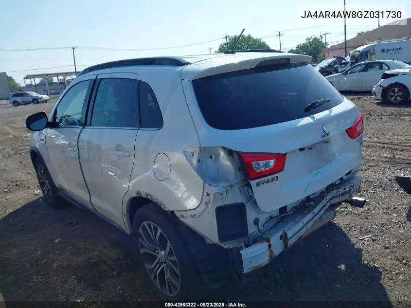 2016 Mitsubishi Outlander Sport 2.4 Sel VIN: JA4AR4AW8GZ031730 Lot: 42563322
