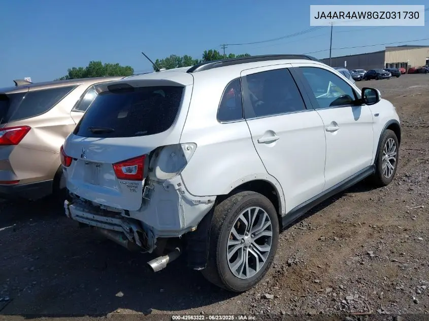 2016 Mitsubishi Outlander Sport 2.4 Sel VIN: JA4AR4AW8GZ031730 Lot: 42563322