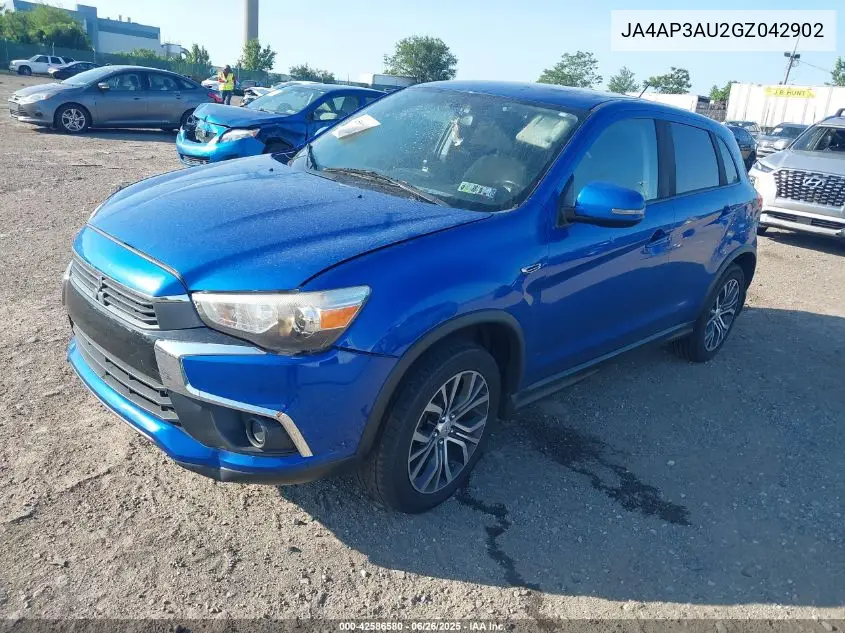 2016 Mitsubishi Outlander Sport 2.0 Es VIN: JA4AP3AU2GZ042902 Lot: 42586580