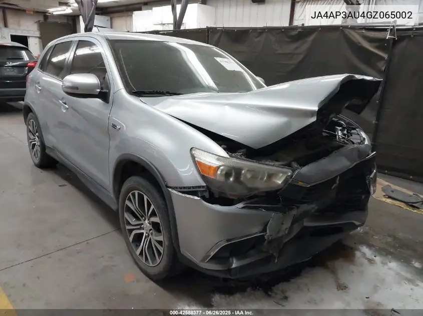 2016 Mitsubishi Outlander Sport 2.0 Es VIN: JA4AP3AU4GZ065002 Lot: 42588377