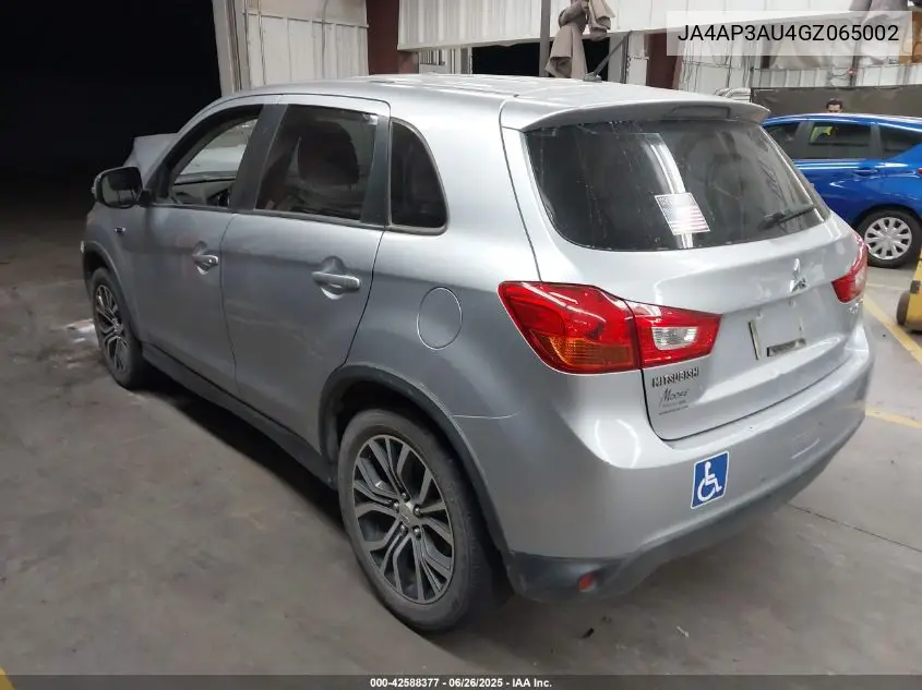2016 Mitsubishi Outlander Sport 2.0 Es VIN: JA4AP3AU4GZ065002 Lot: 42588377